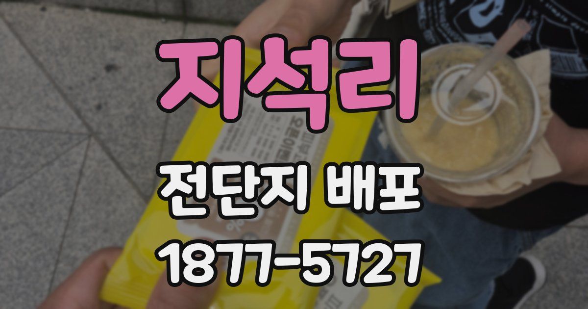 지석리 전단지 배포