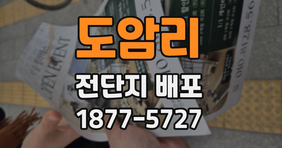 도암리 전단지 배포