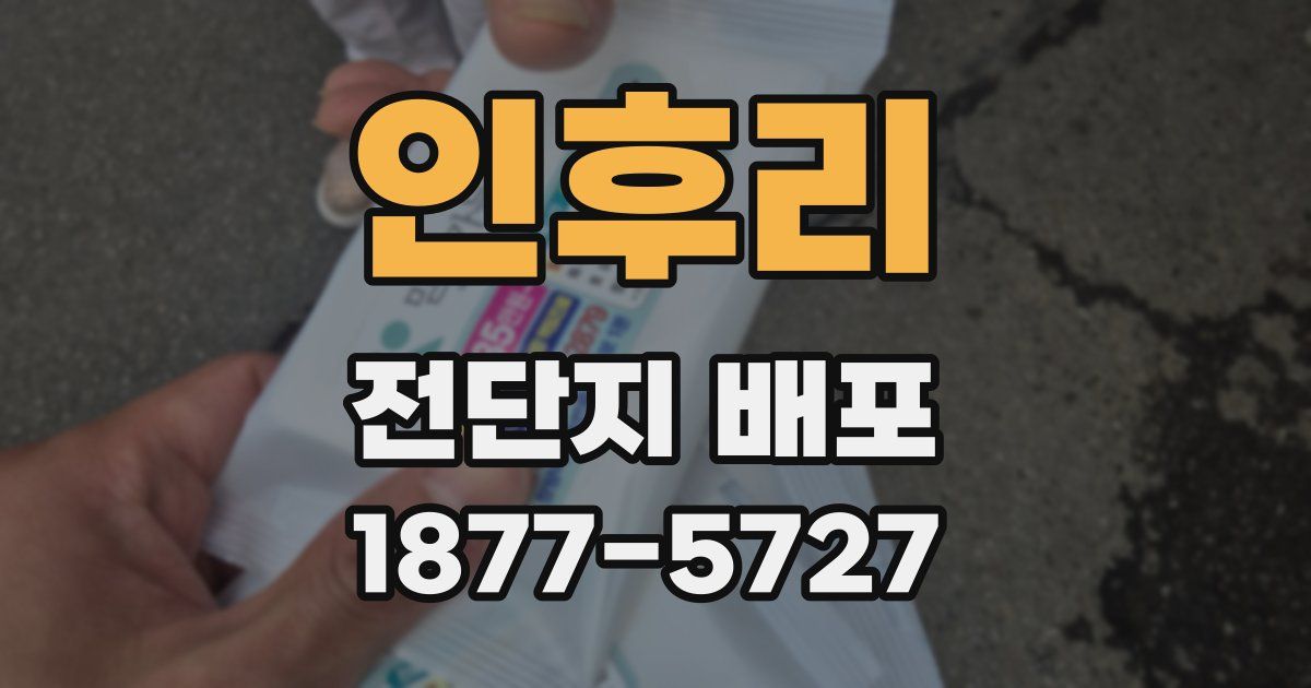 인후리 전단지 배포