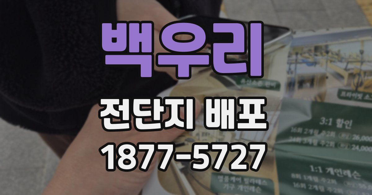 백우리 전단지 배포