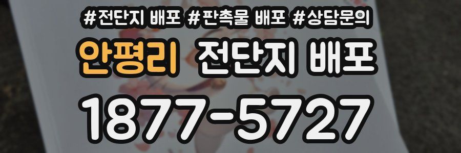 안평리 전단지 배포