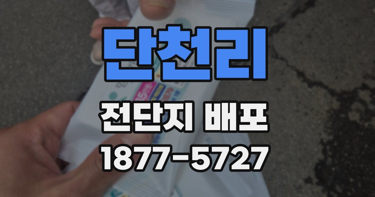 단천리 전단지 배포