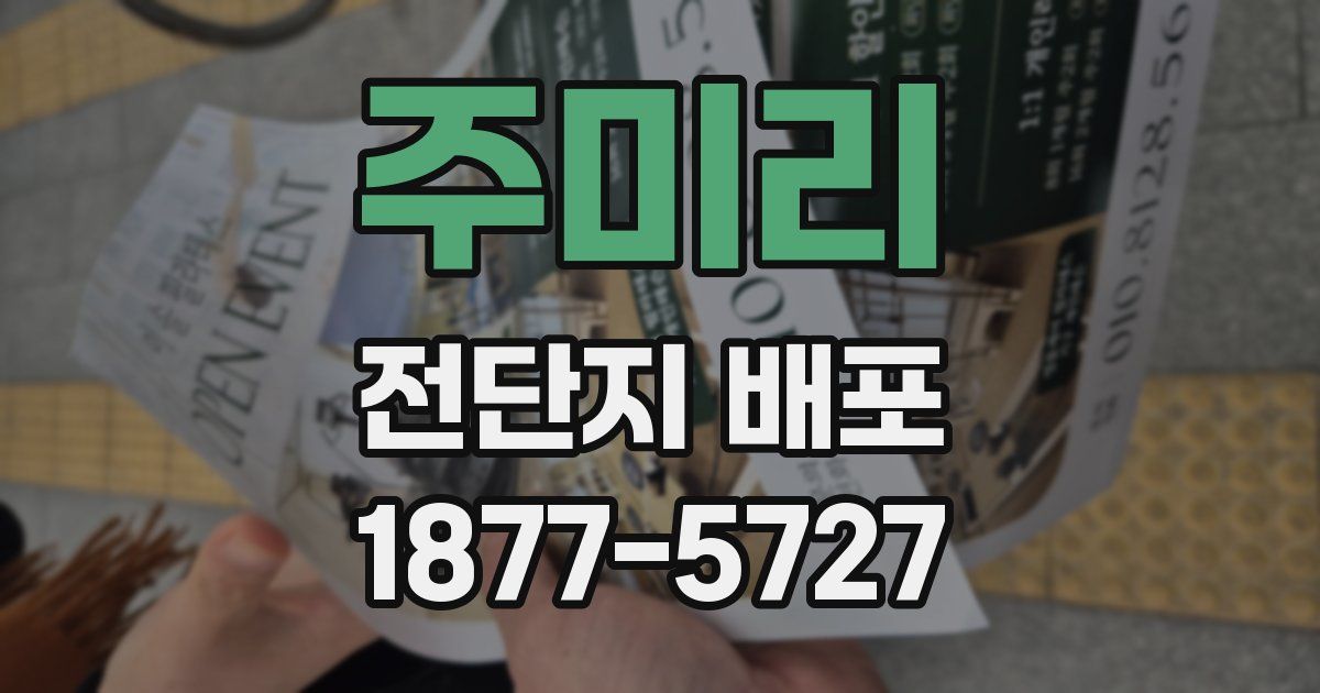 주미리 전단지 배포