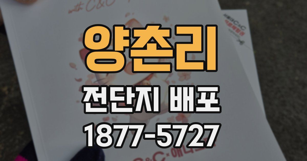 양촌리 전단지 배포