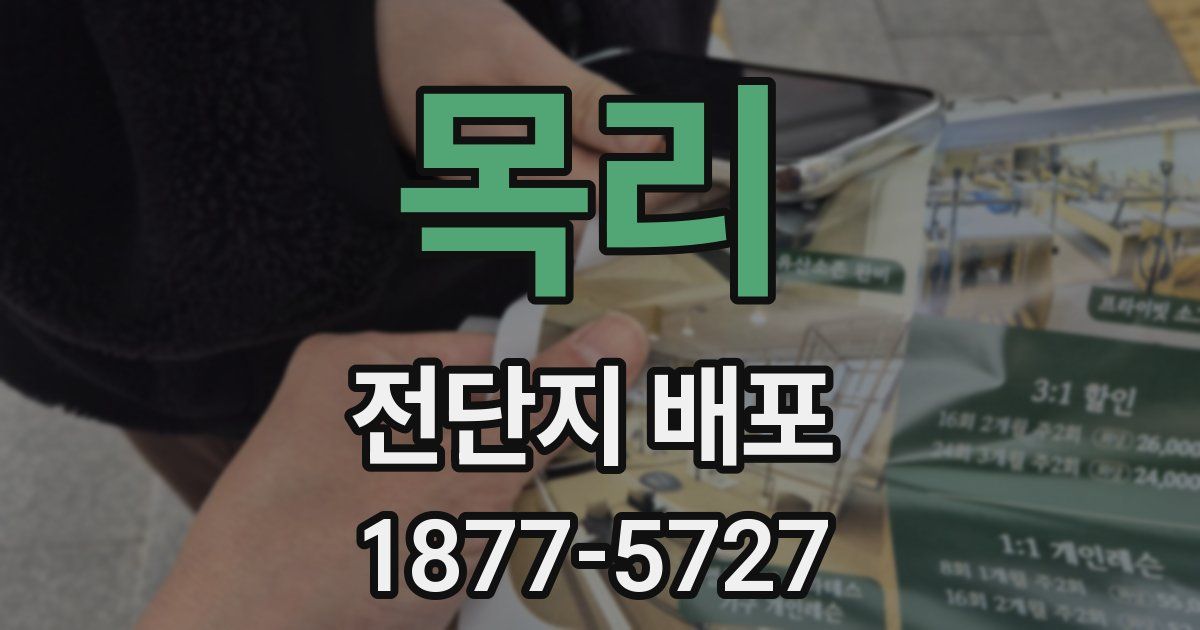 목리 전단지 배포