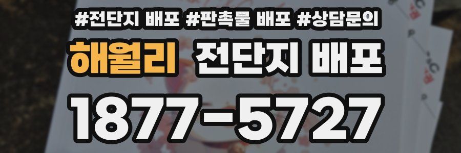 해월리 전단지 배포
