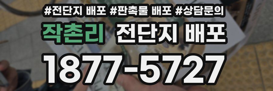 작촌리 전단지 배포