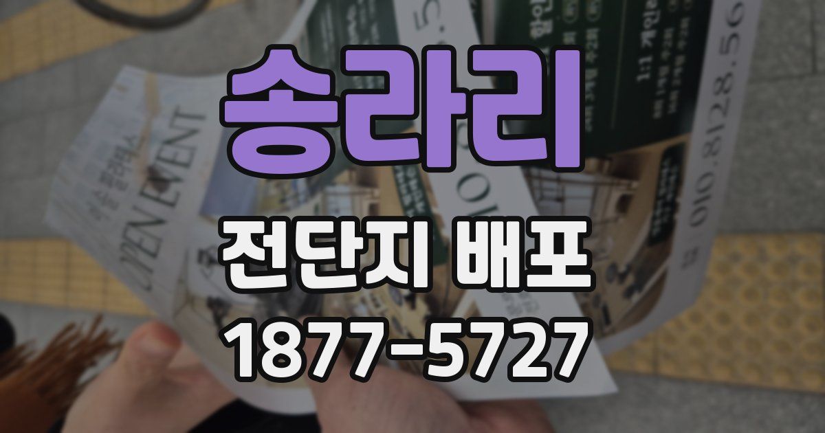 송라리 전단지 배포
