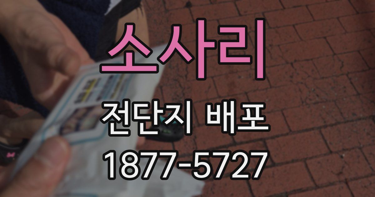 소사리 전단지 배포
