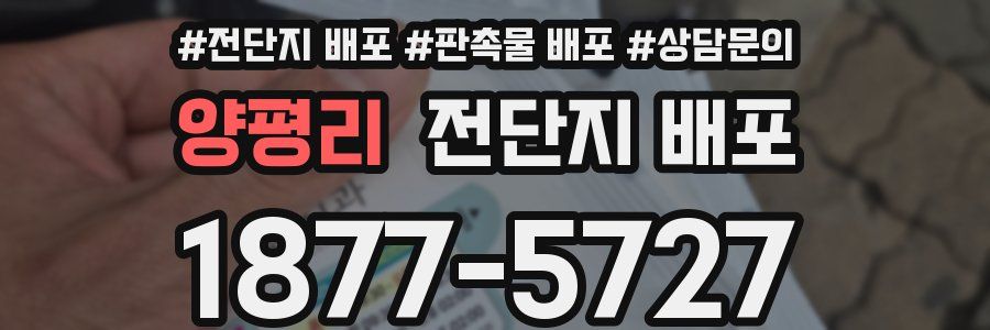 양평리 전단지 배포