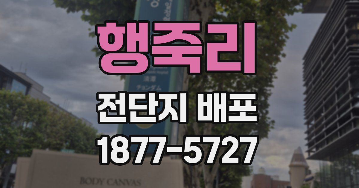 행죽리 전단지 배포