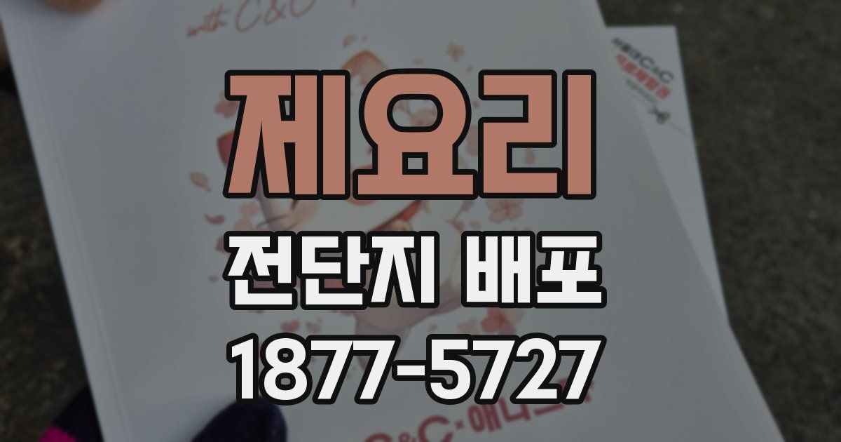 제요리 전단지 배포