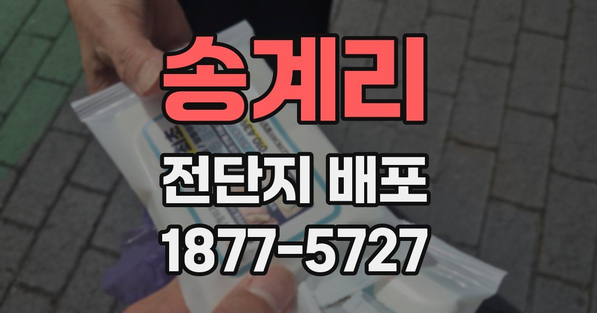 송계리 전단지 배포