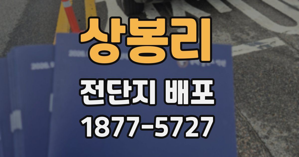 상봉리 전단지 배포
