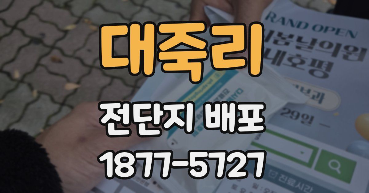 대죽리 전단지 배포
