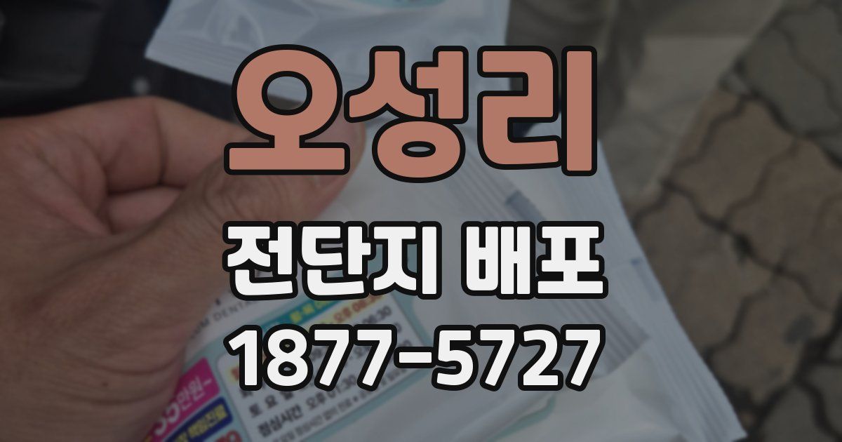 오성리 전단지 배포