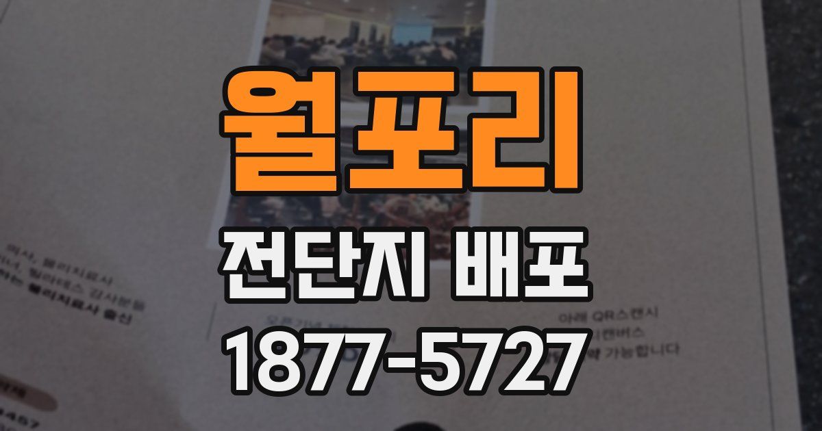 월포리 전단지 배포