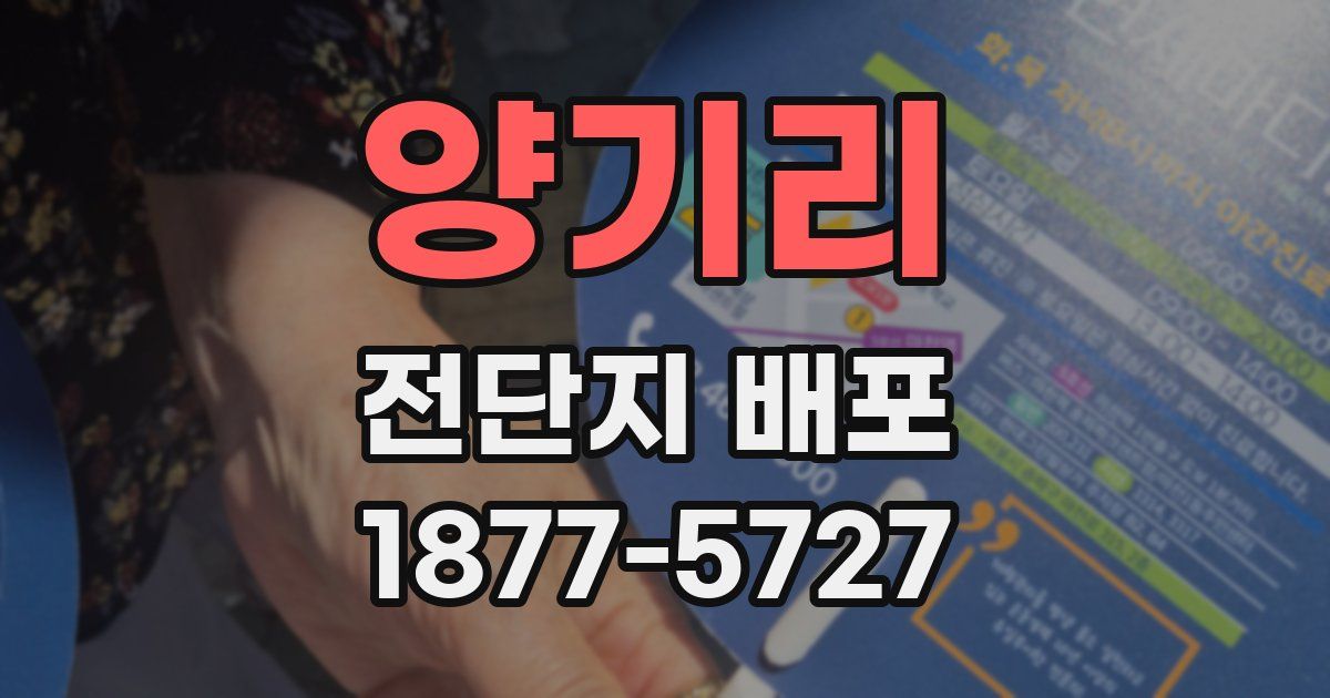 양기리 전단지 배포