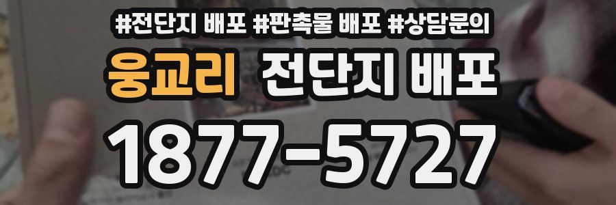 웅교리 전단지 배포