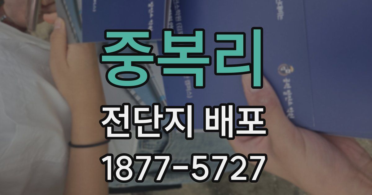 중복리 전단지 배포