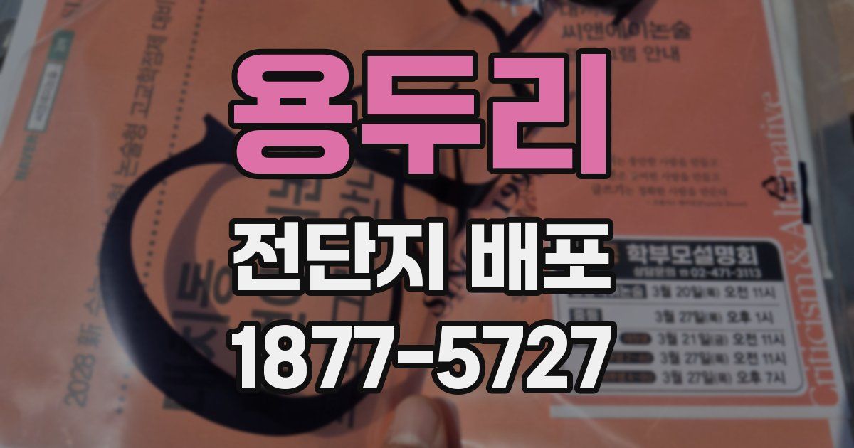 용두리 전단지 배포
