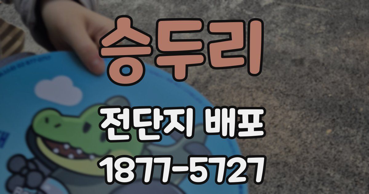 승두리 전단지 배포