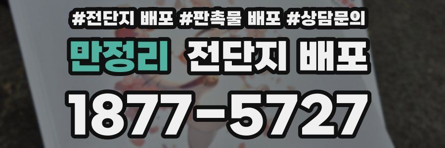 만정리 전단지 배포