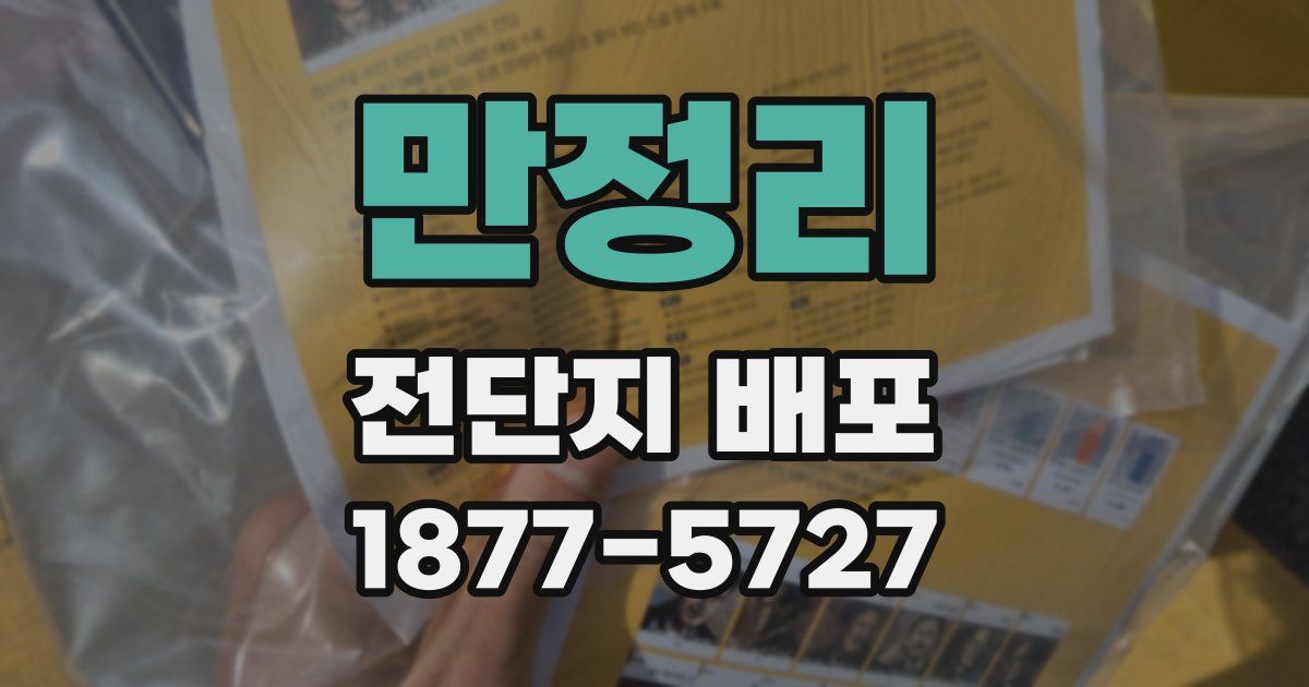 만정리 전단지 배포
