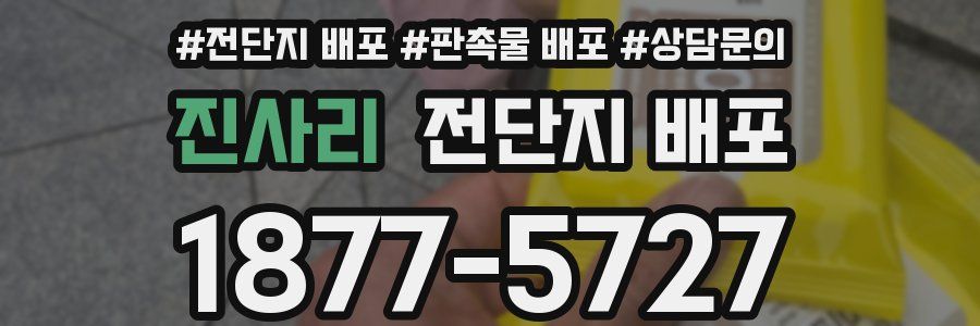 진사리 전단지 배포