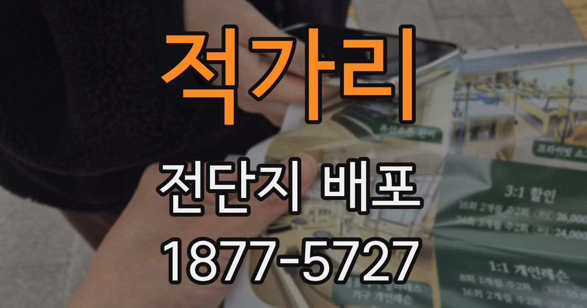 적가리 전단지 배포