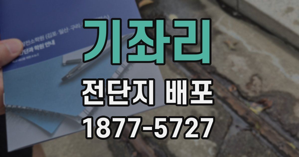 기좌리 전단지 배포