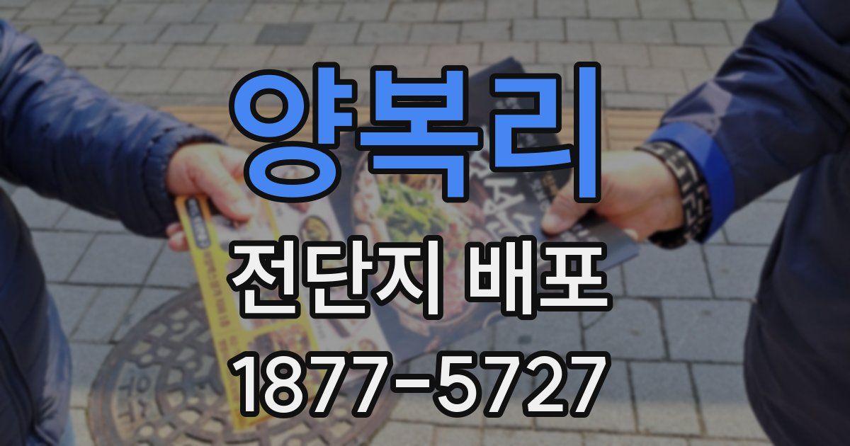 양복리 전단지 배포