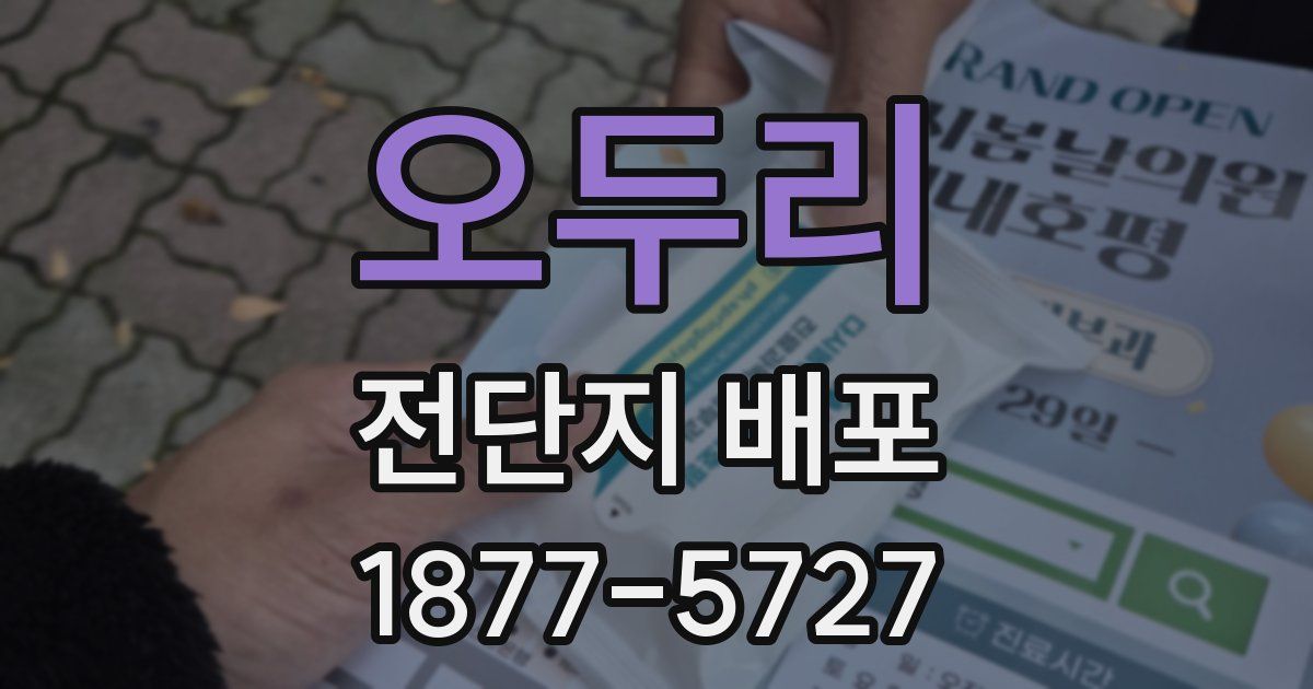 오두리 전단지 배포