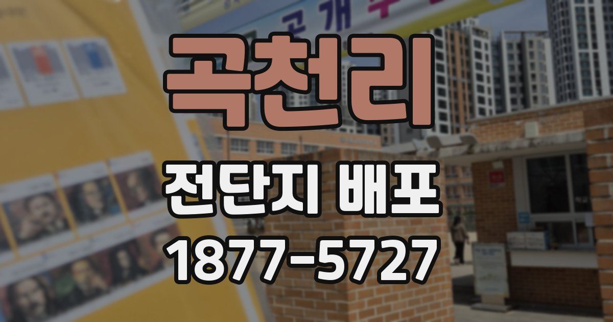 곡천리 전단지 배포