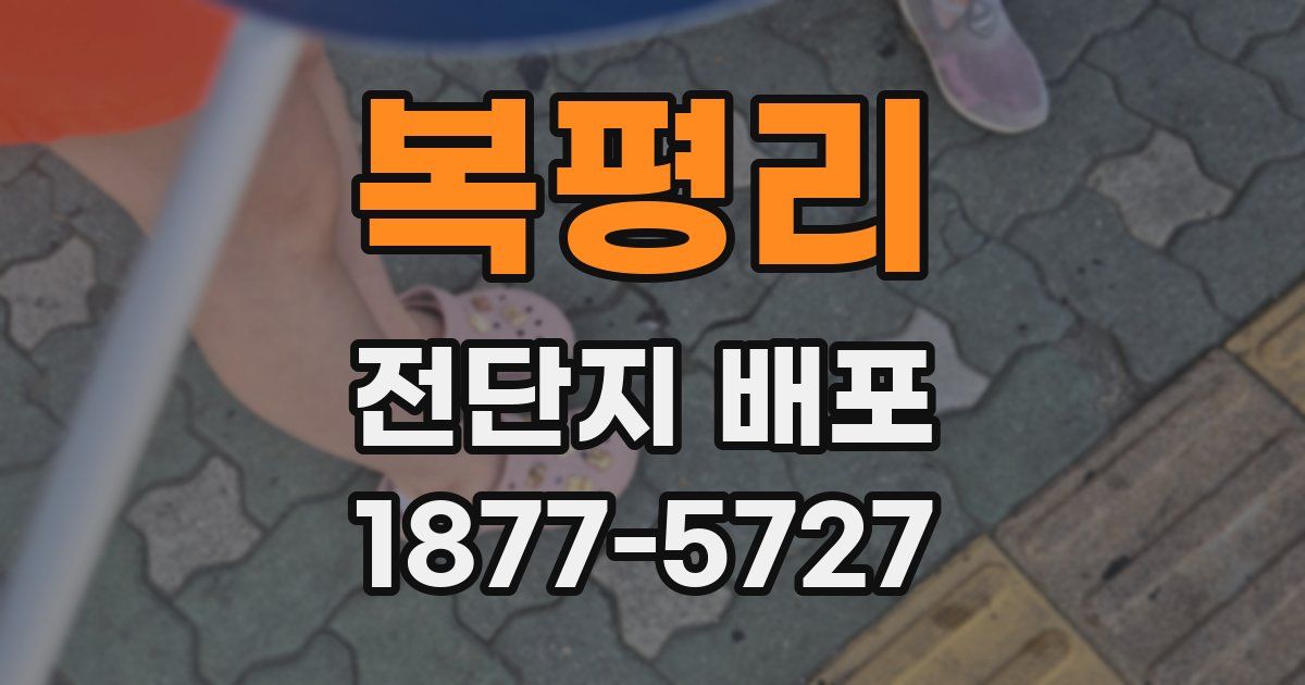 복평리 전단지 배포