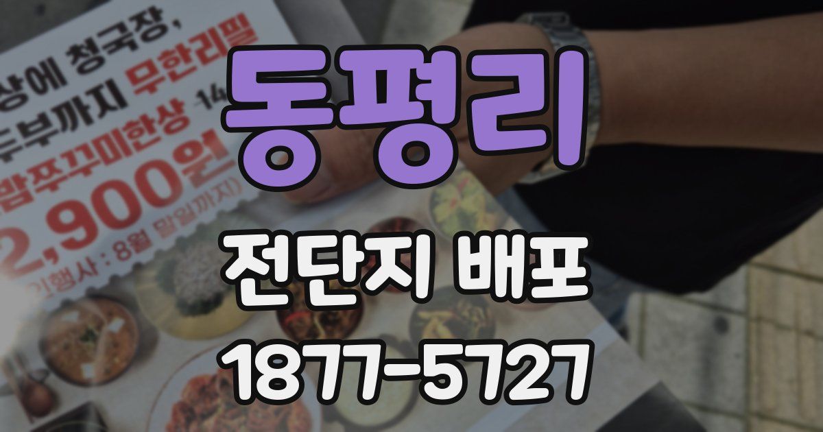 동평리 전단지 배포