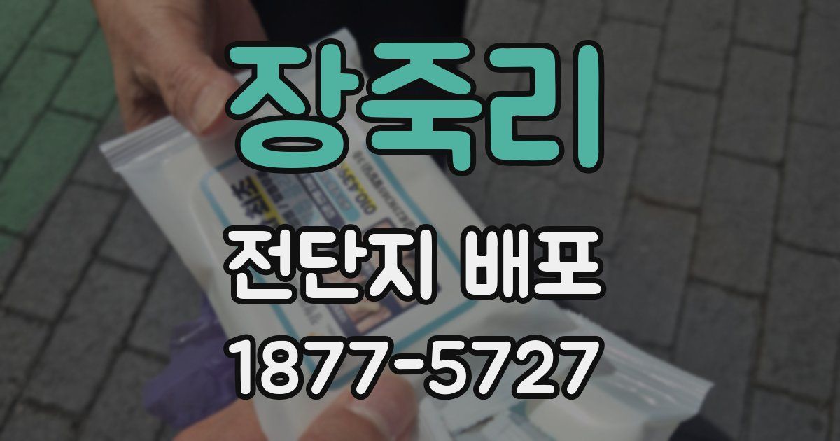 장죽리 전단지 배포