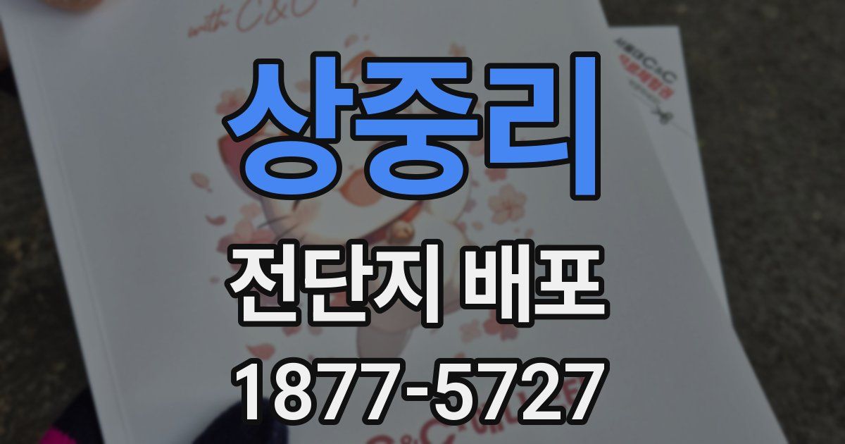 상중리 전단지 배포