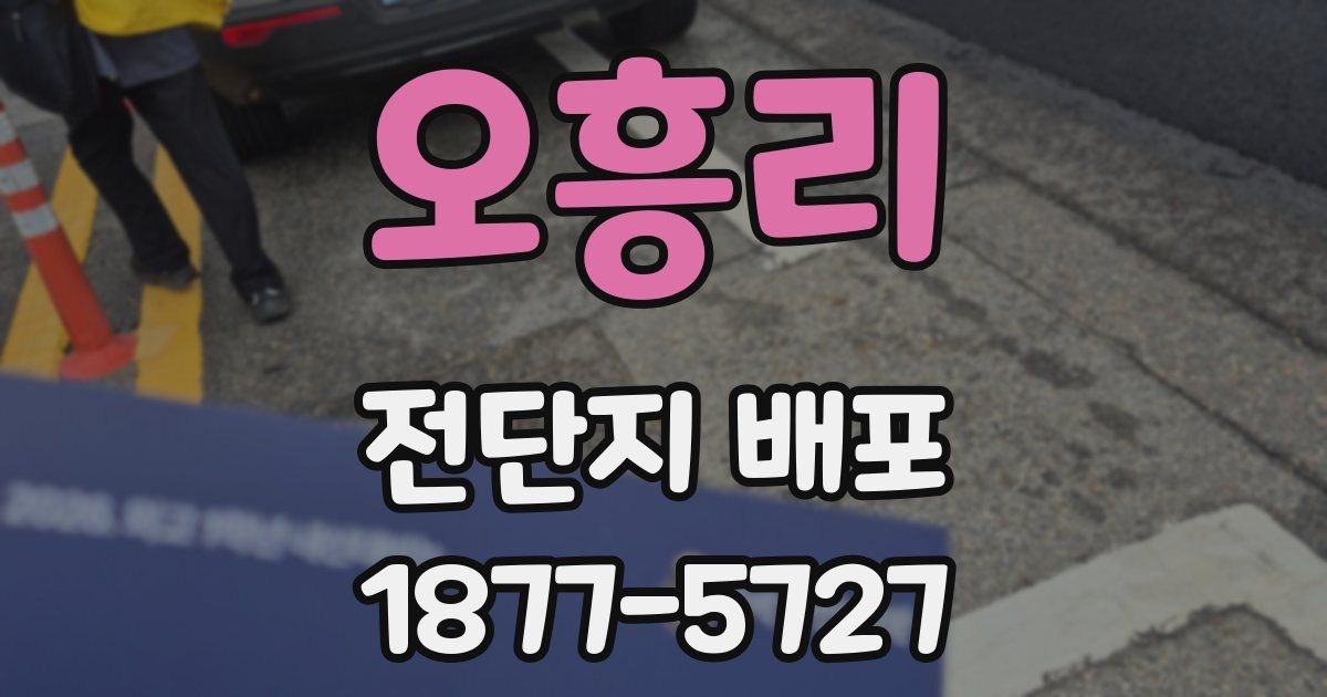 오흥리 전단지 배포
