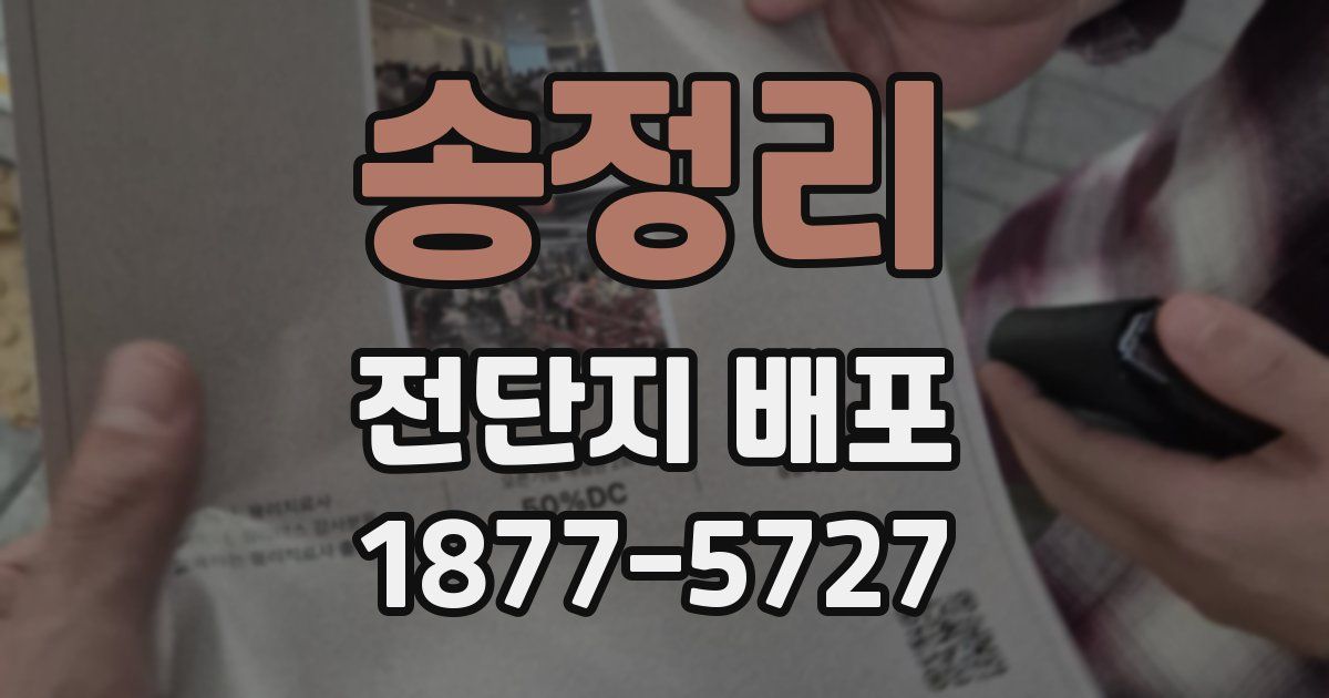 송정리 전단지 배포