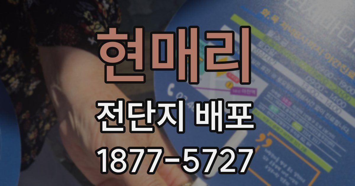 현매리 전단지 배포