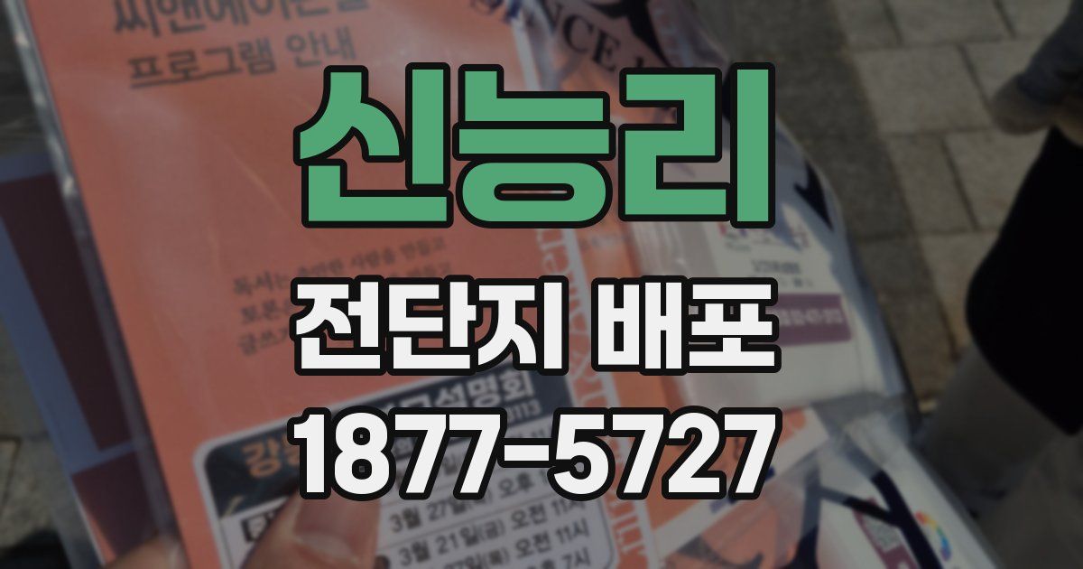 신능리 전단지 배포