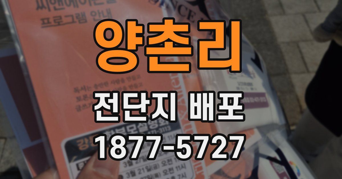 양촌리 전단지 배포