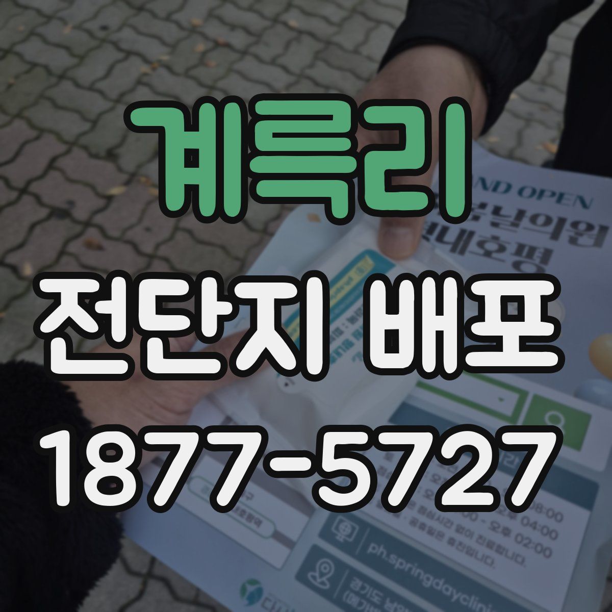 계륵리 전단지 배포