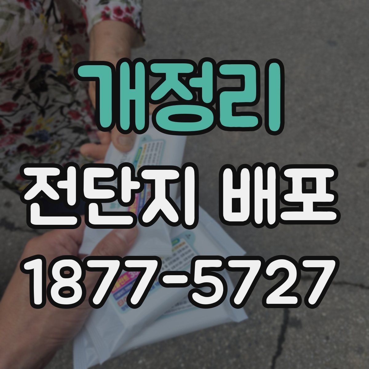 개정리 전단지 배포
