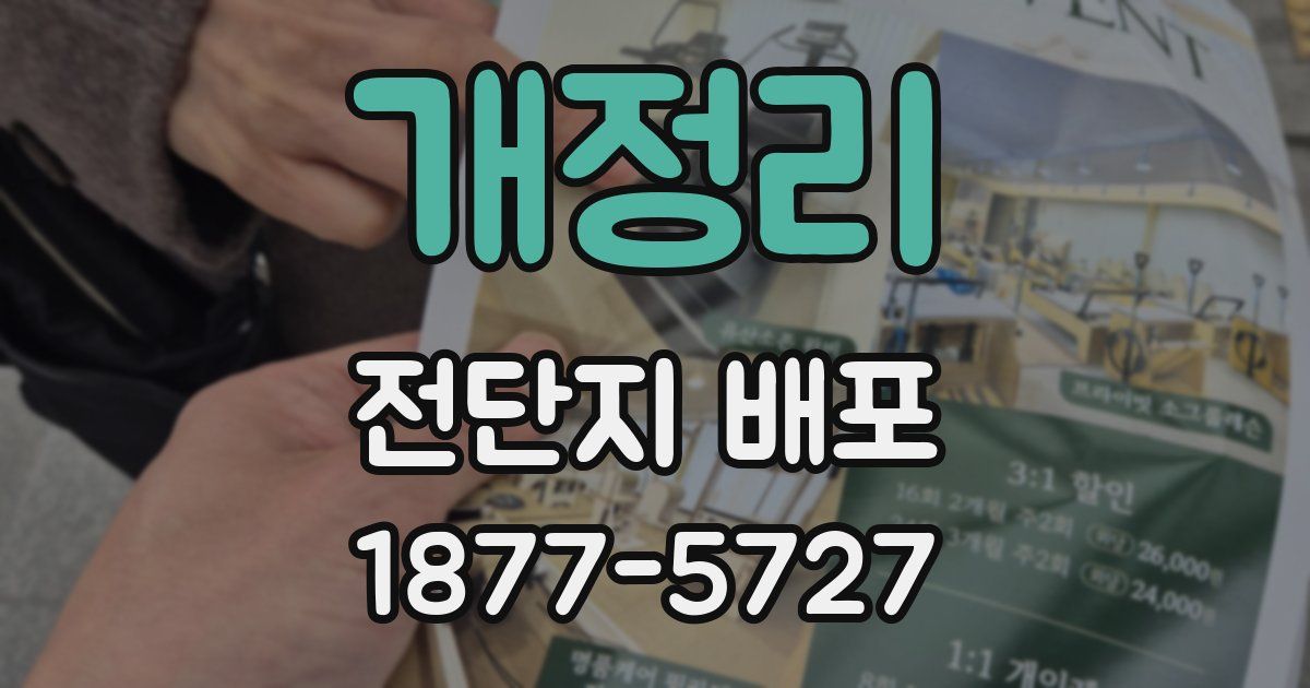 개정리 전단지 배포