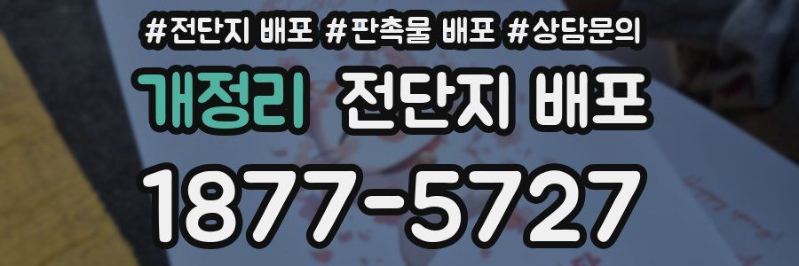 개정리 전단지 배포