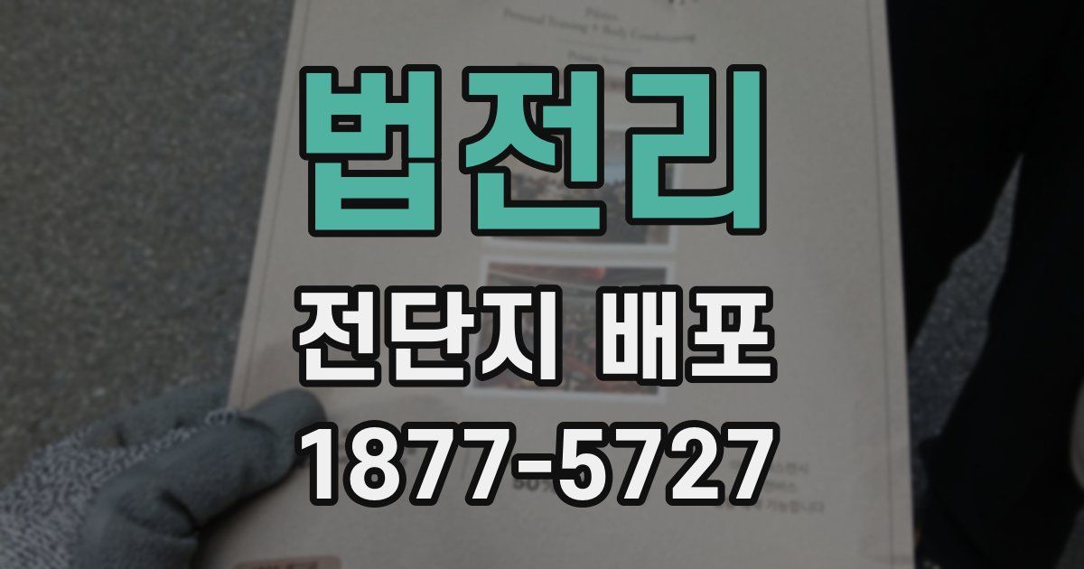 법전리 전단지 배포