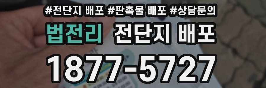 법전리 전단지 배포