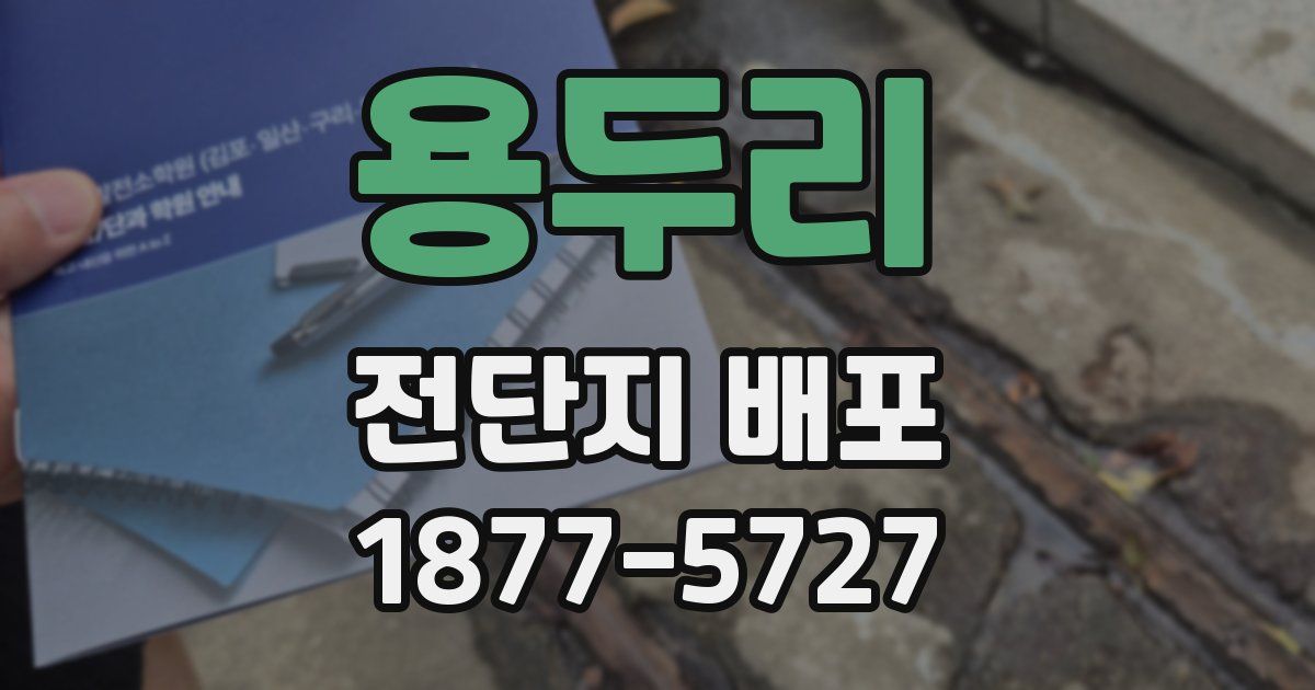 용두리 전단지 배포